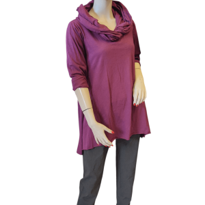 Padlizsán kámzsás felső